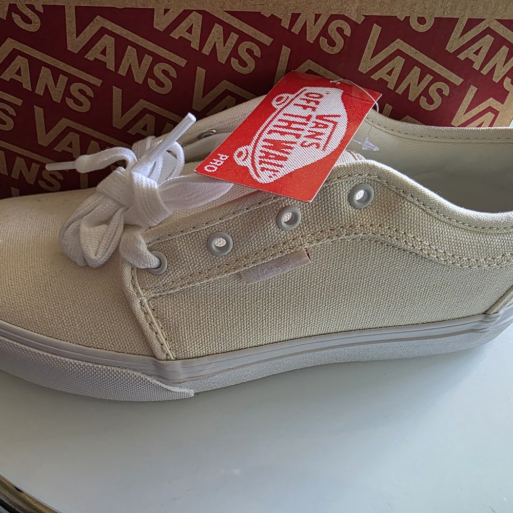 Vans Off-White Canvas Sneakers